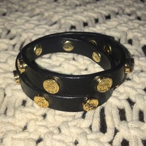 AUTHENTIC Tory Burch double wrap logo bracelet